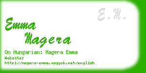 emma magera business card
